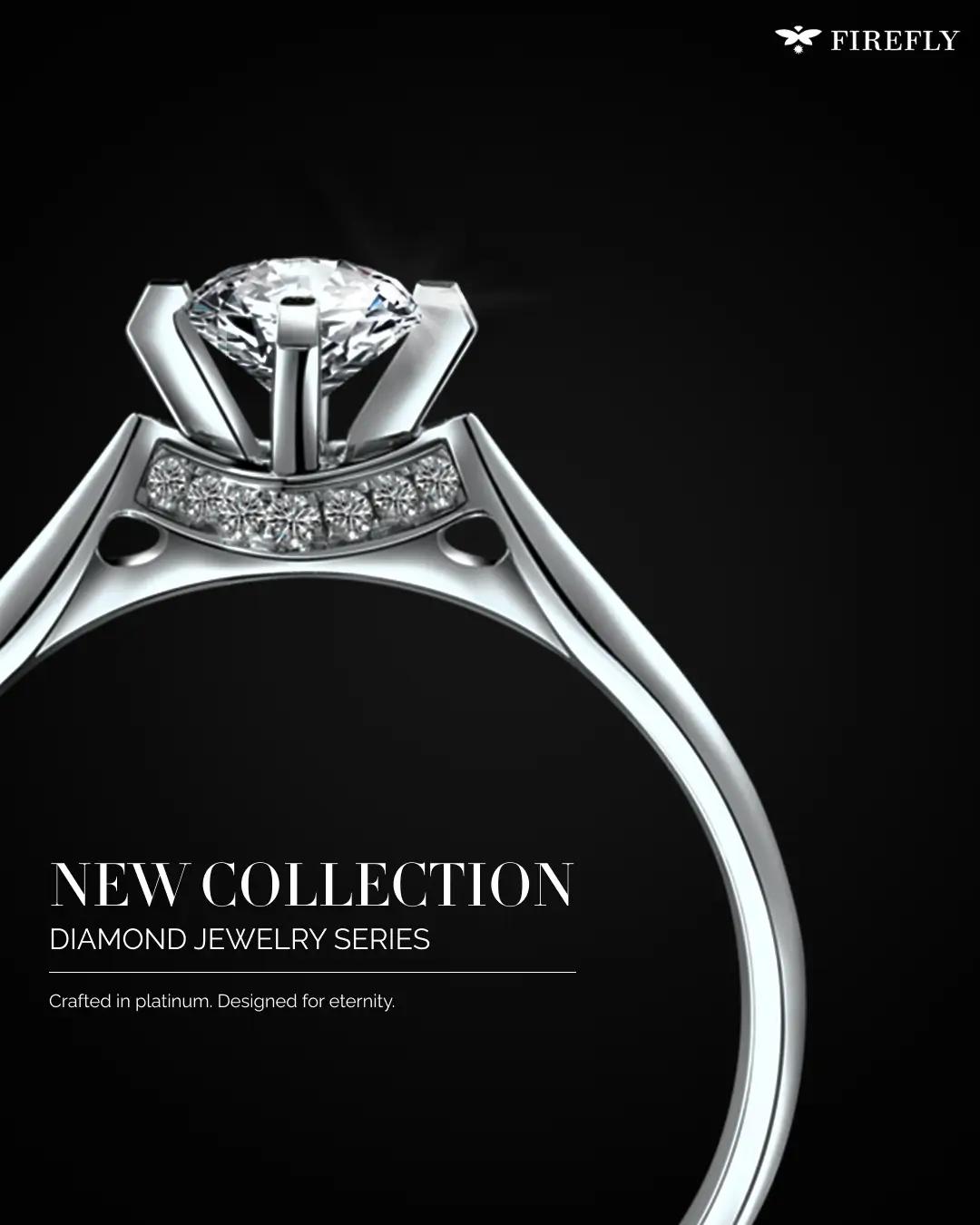 Platinum Diamond Ring Poster